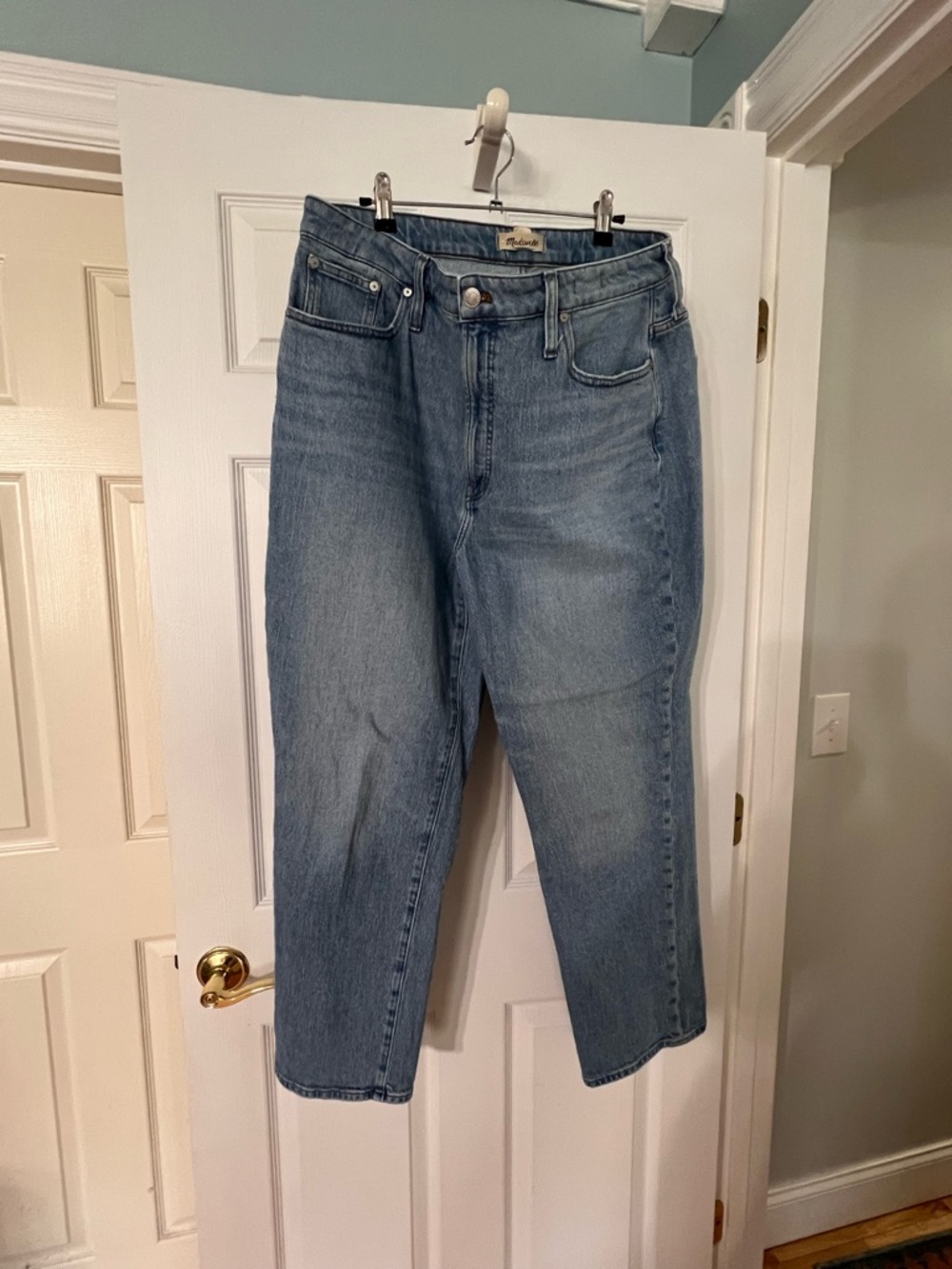Madewell perfect vintage Light Wash High-Rise Straight Jeans